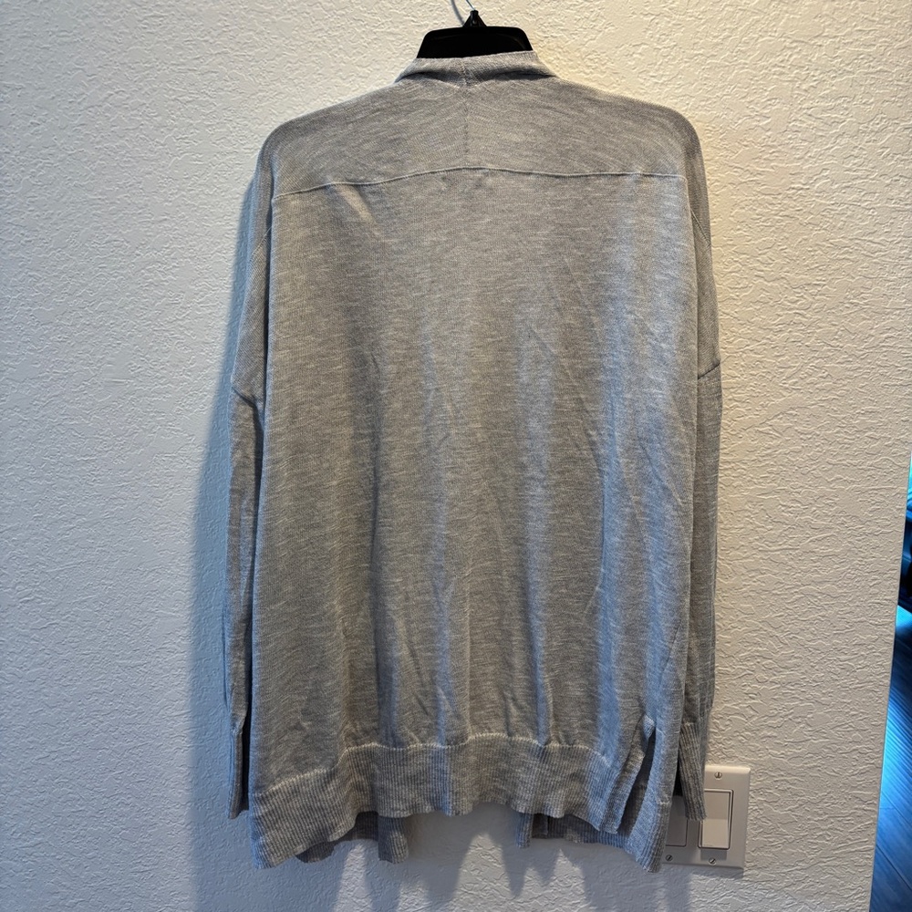 Nine West Light Gray Women’s Open Front Cardigan Sweater XL - Picture 3 of 5